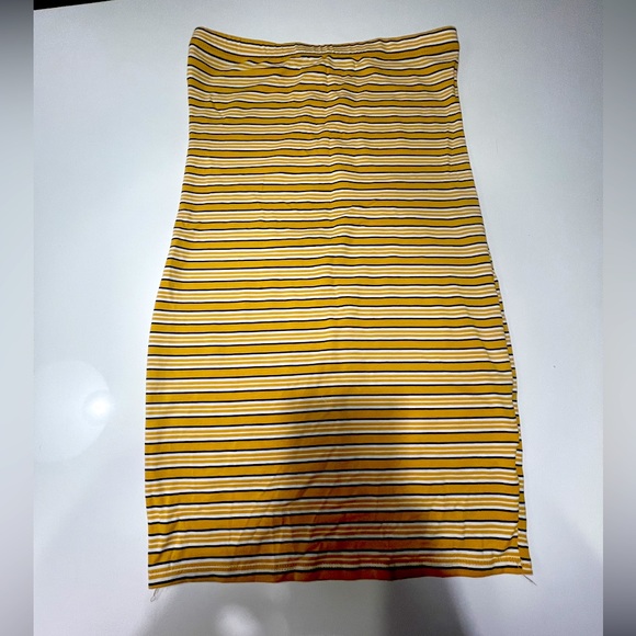 NWOT - Summer Ready Stripe Dress - Mustard/Combo Size L | Runs Small - Picture 3 of 12